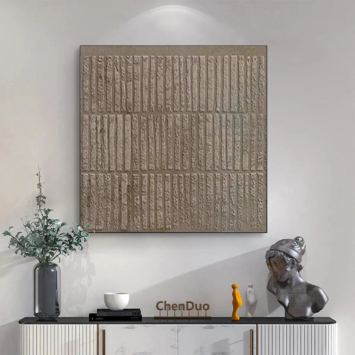 Handmade 3D Textured Abstract | Neutral Earth Tone Art #AA 277