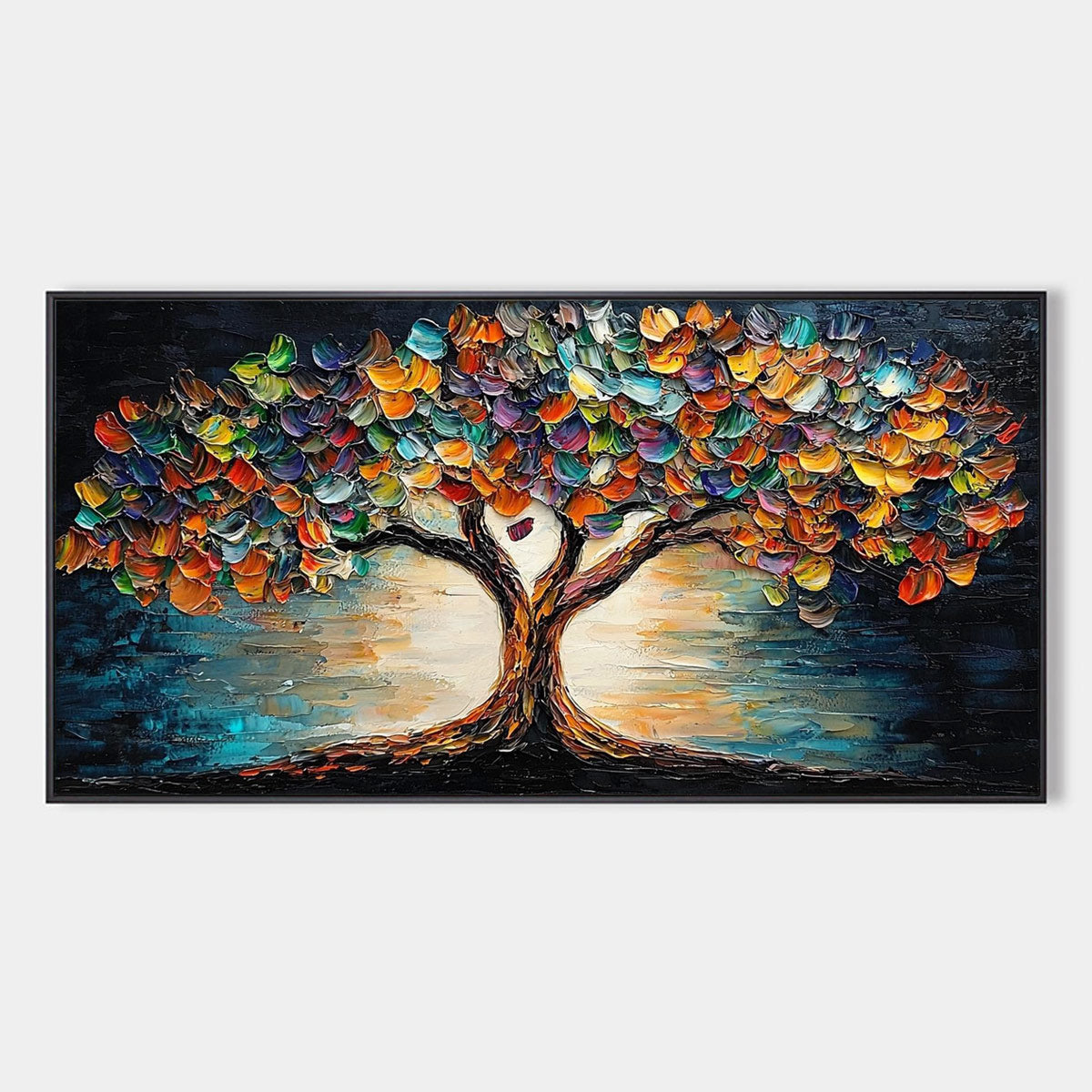 Rainbow Tree of Life Painting | Colorful Abstract Wall Art #AA 169