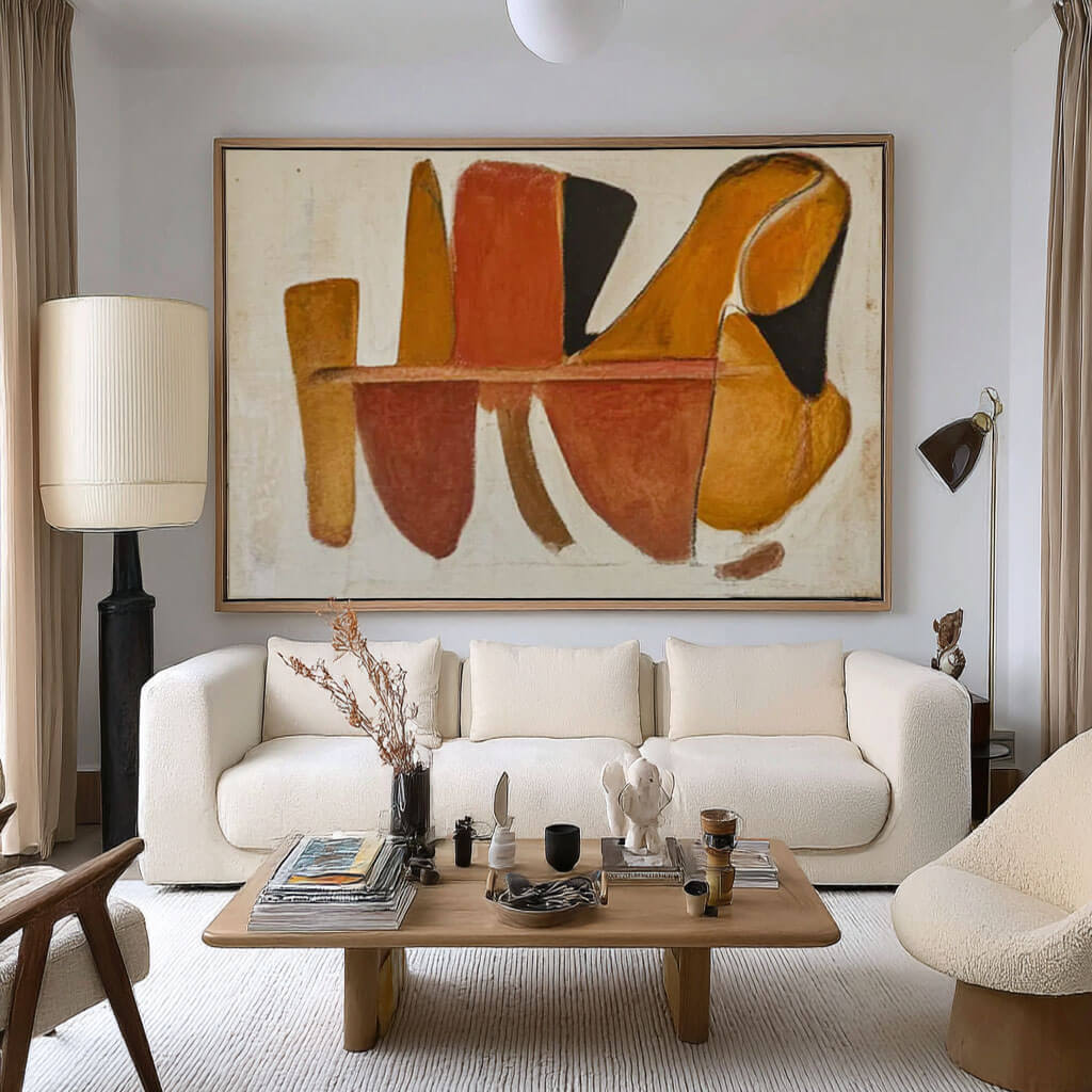 Japandi Style Wall Art | Minimalist Abstract Painting #AA 031