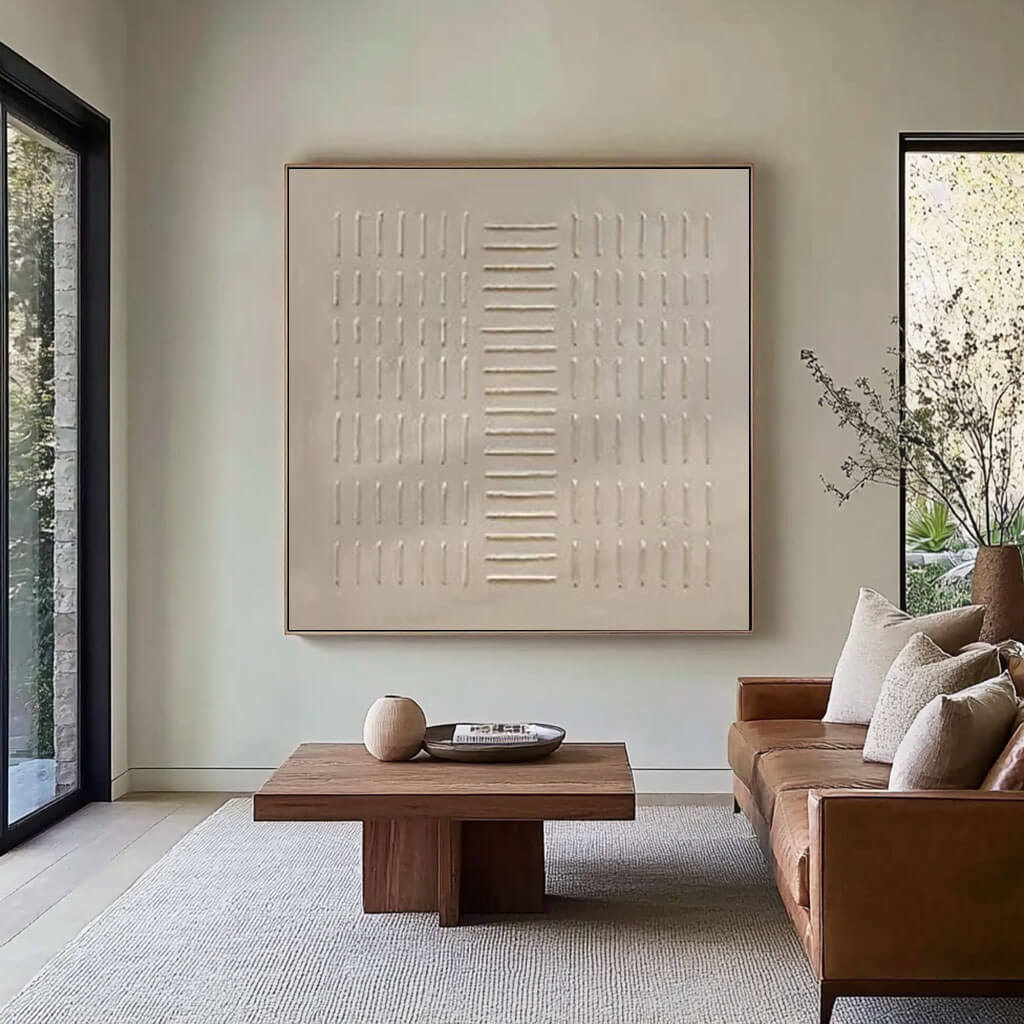 Textured 3D Abstract Art | Minimalist Plaster Painting #AA 156