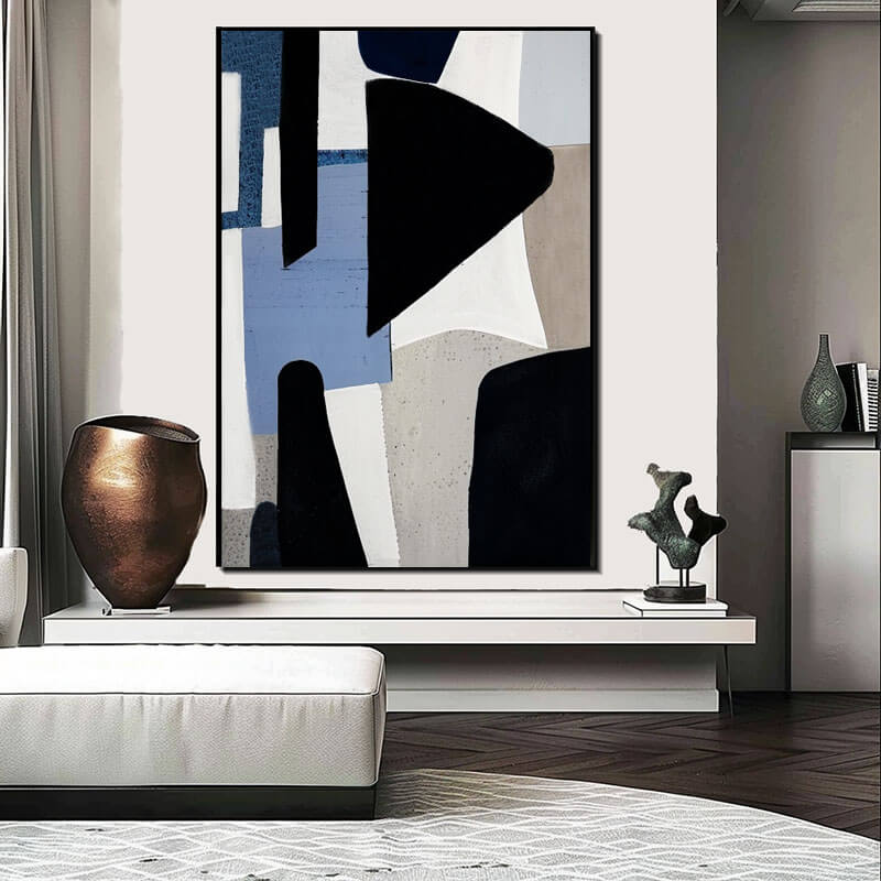 Mid-Century Modern Inspired Art | Large Abstract Painting #AA 157