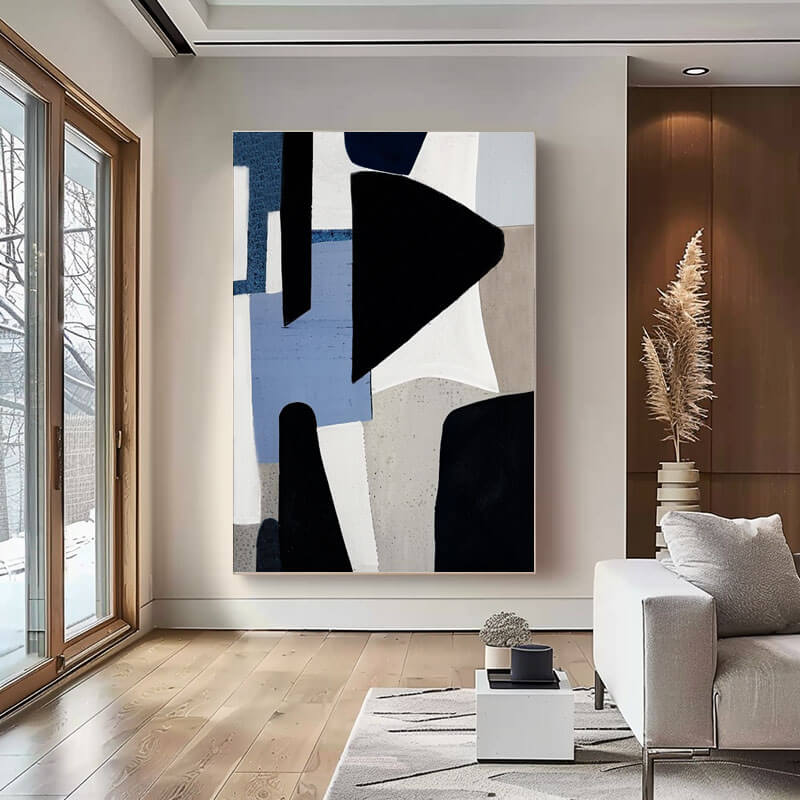 Mid-Century Modern Inspired Art | Large Abstract Painting #AA 157