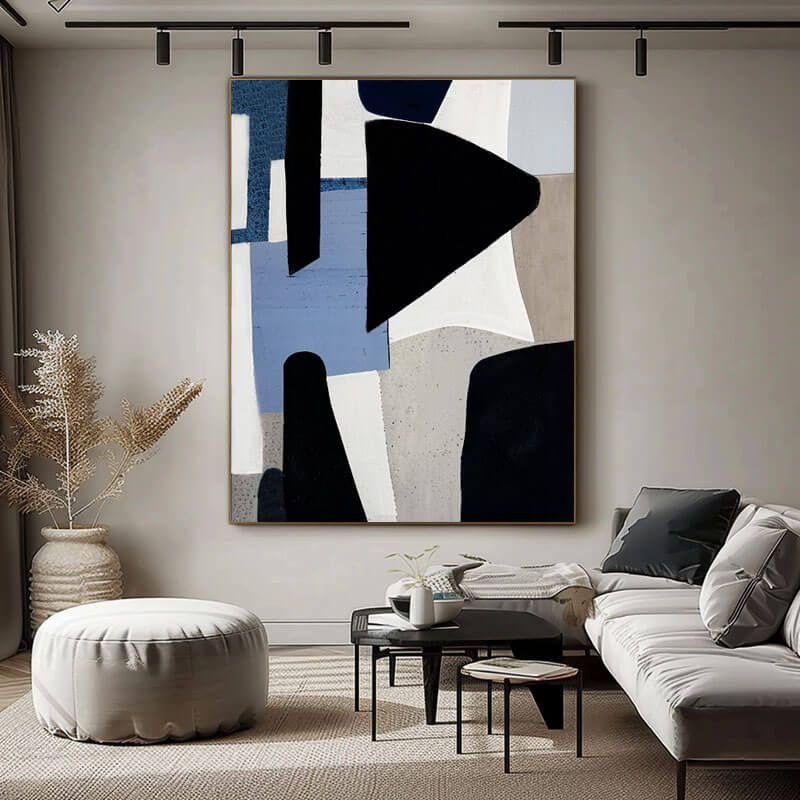 Mid-Century Modern Inspired Art | Large Abstract Painting #AA 157