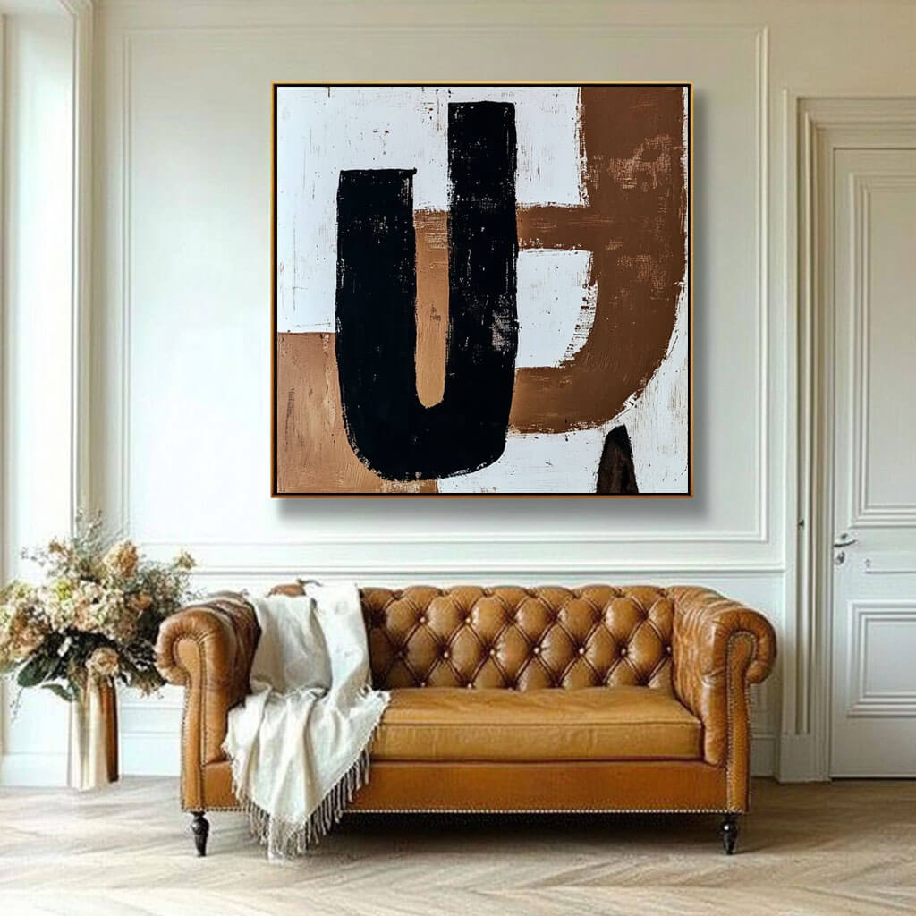 Abstract Expressionist Art | Gestural Earth Tone Painting #AA 158