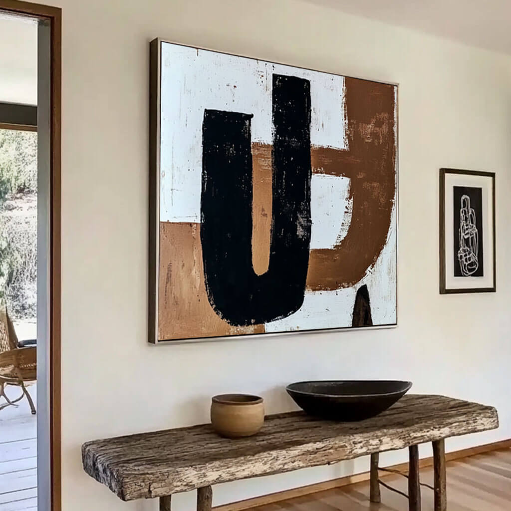 Abstract Expressionist Art | Gestural Earth Tone Painting #AA 158