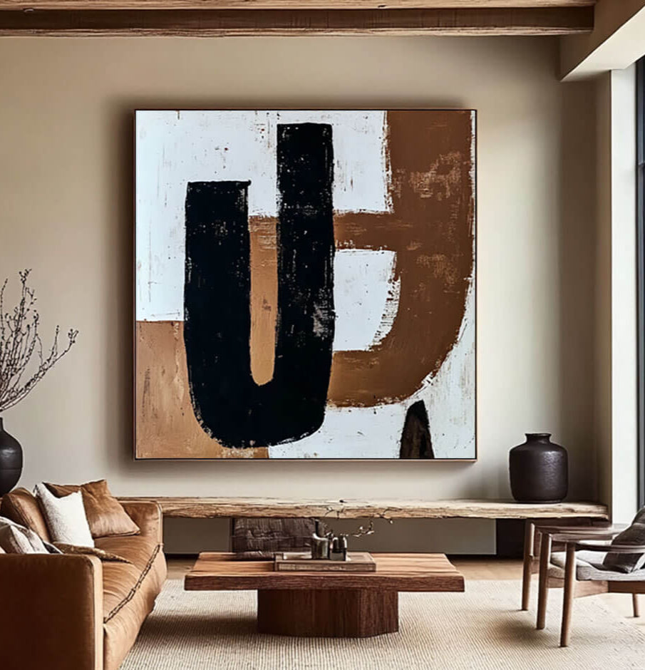 Abstract Expressionist Art | Gestural Earth Tone Painting #AA 158