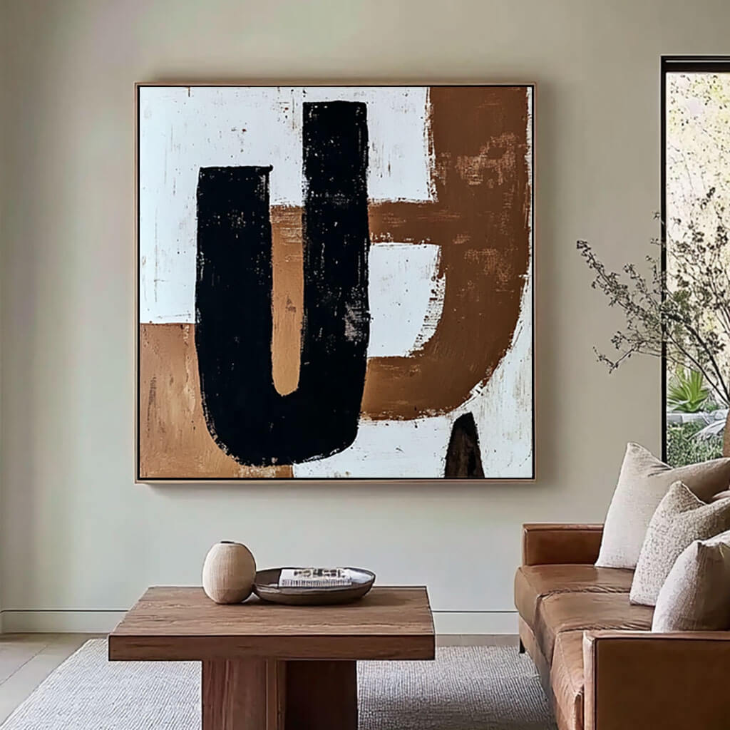 Abstract Expressionist Art | Gestural Earth Tone Painting #AA 158