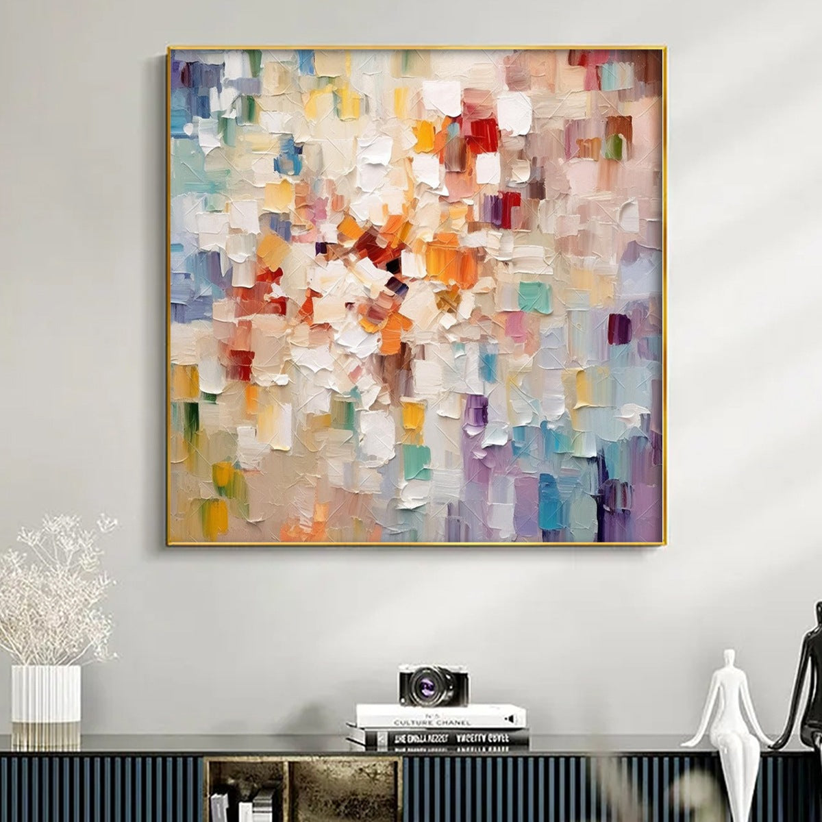 Abstract Mosaic Painting | Colorful Textured Wall Art #AA 173
