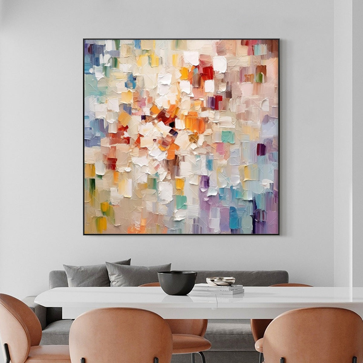 Abstract Mosaic Painting | Colorful Textured Wall Art #AA 173