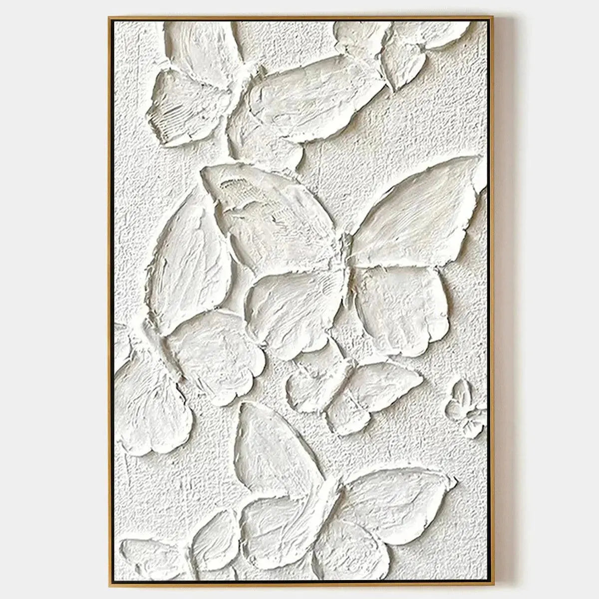 Textured 3D Butterfly Art | White Plaster Modern Wall Decor #AA 103