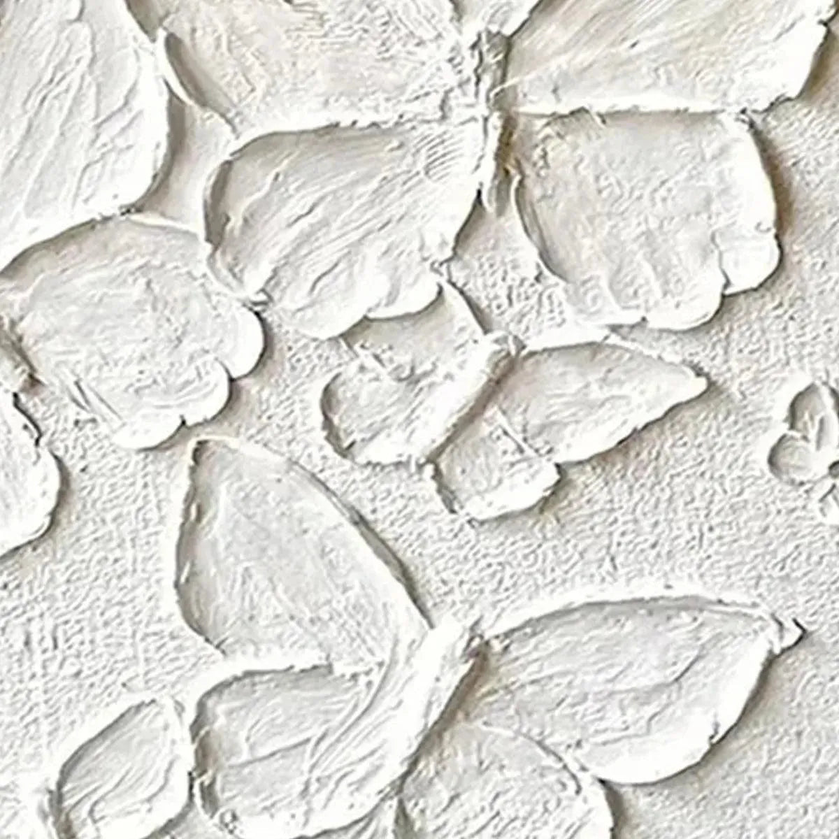 Textured 3D Butterfly Art | White Plaster Modern Wall Decor #AA 103