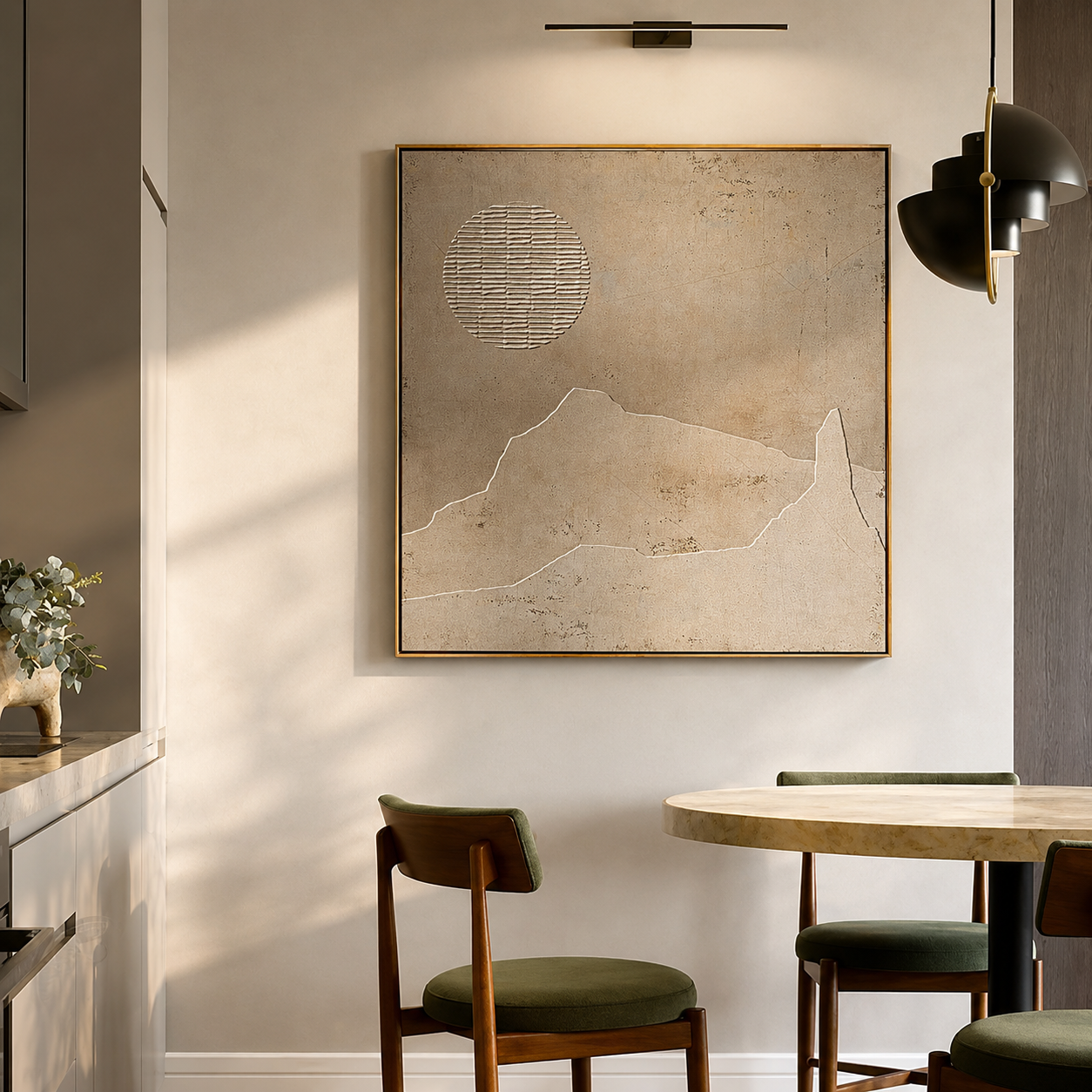 Desert Stillness – Wabi-Sabi Textured Wall Art for Organic Modern Interiors