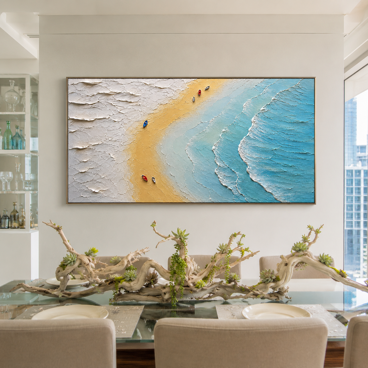 Aerial Shoreline | Coastal Beach Wall Art
