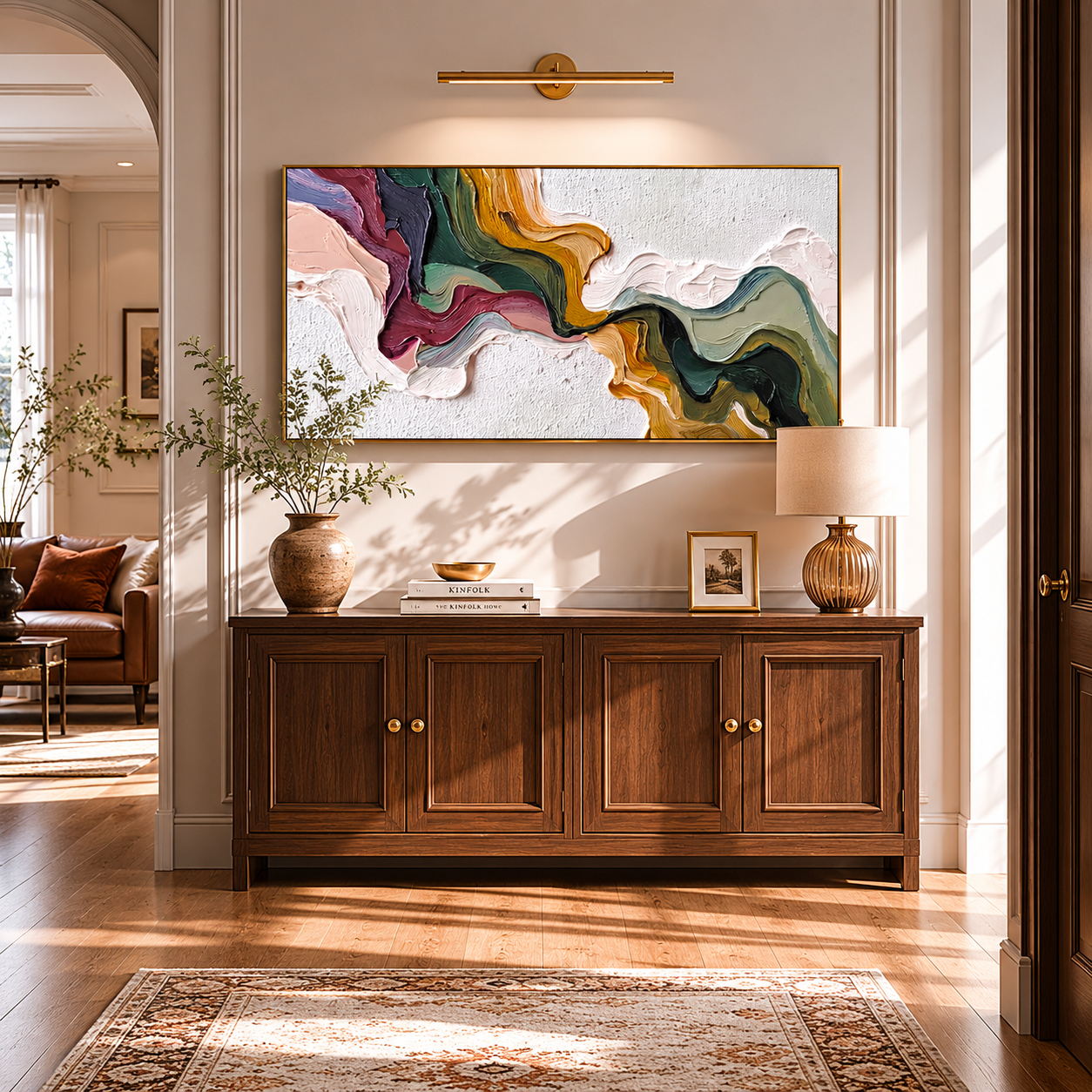 Velvet Current – Colorful Textured Abstract Wall Art