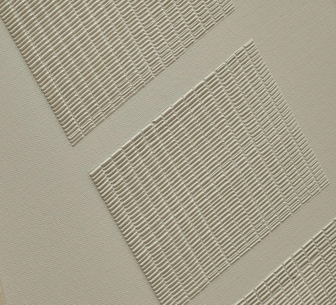 Modern Beige Wabi Sabi Art with Textured Grid for Room Decor #TC 020