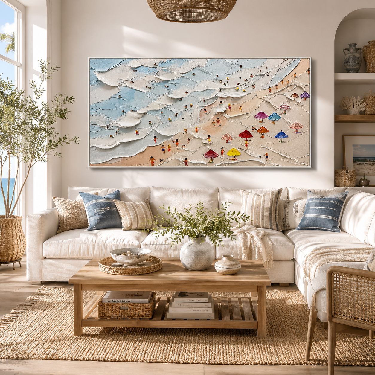 Seaside Celebration – Textured Coastal Beach Wall Art