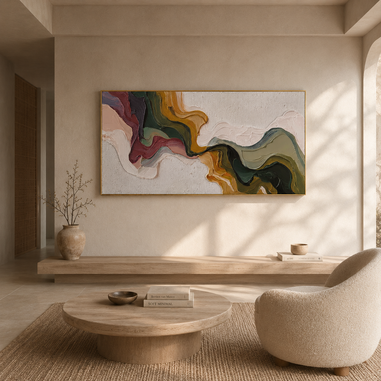 Velvet Current – Colorful Textured Abstract Wall Art
