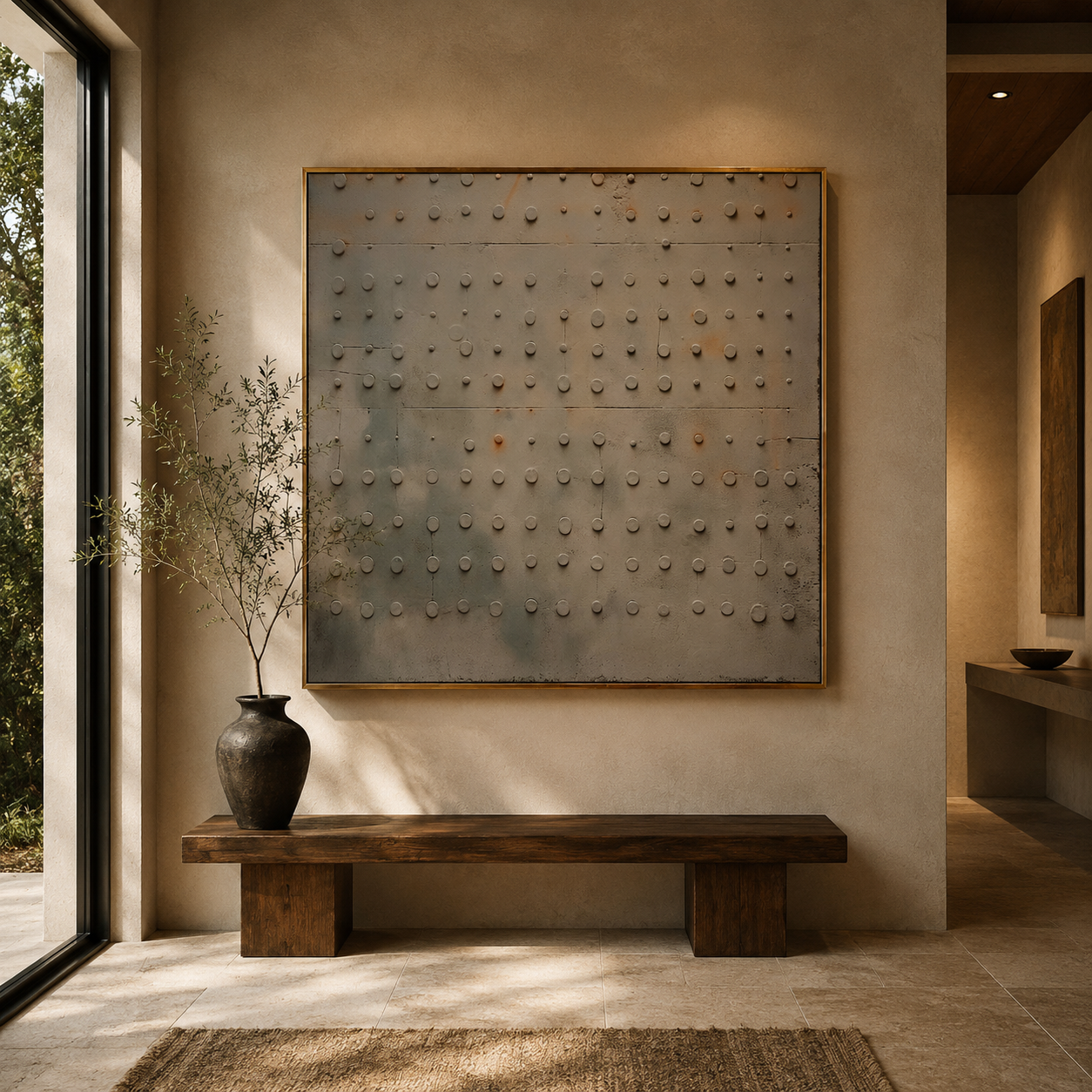 Urban Rhythm – Industrial Textured Wall Art for Modern Minimalist Interiors