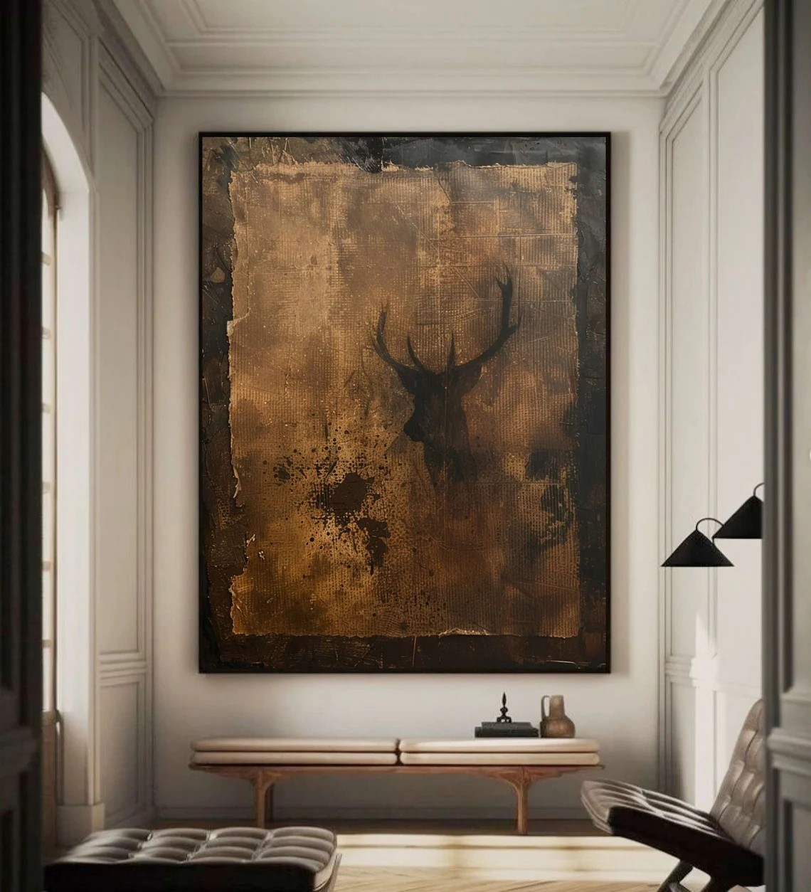 Wabi Sabi Wall Art - Handmade Textured Painting with Earthy Hues  #TC 014