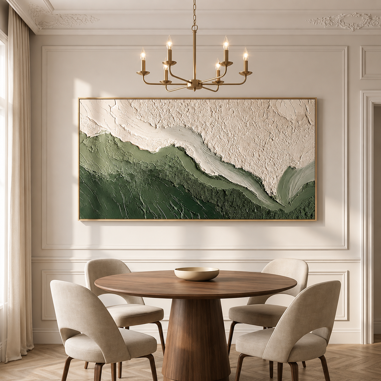 Emerald Tide – Coastal Texture Wall Art
