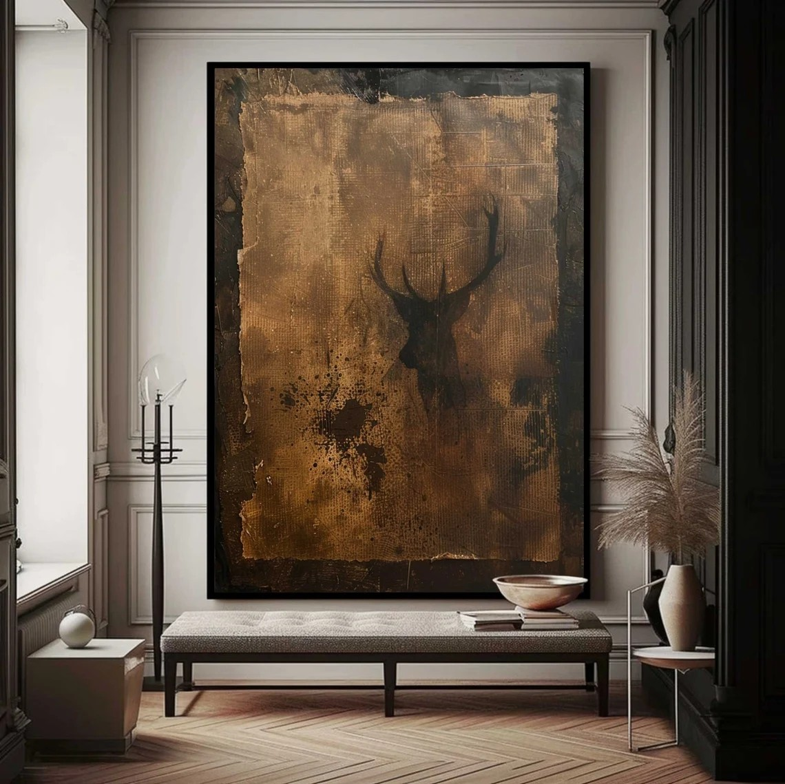 Wabi Sabi Wall Art - Handmade Textured Painting with Earthy Hues  #TC 014