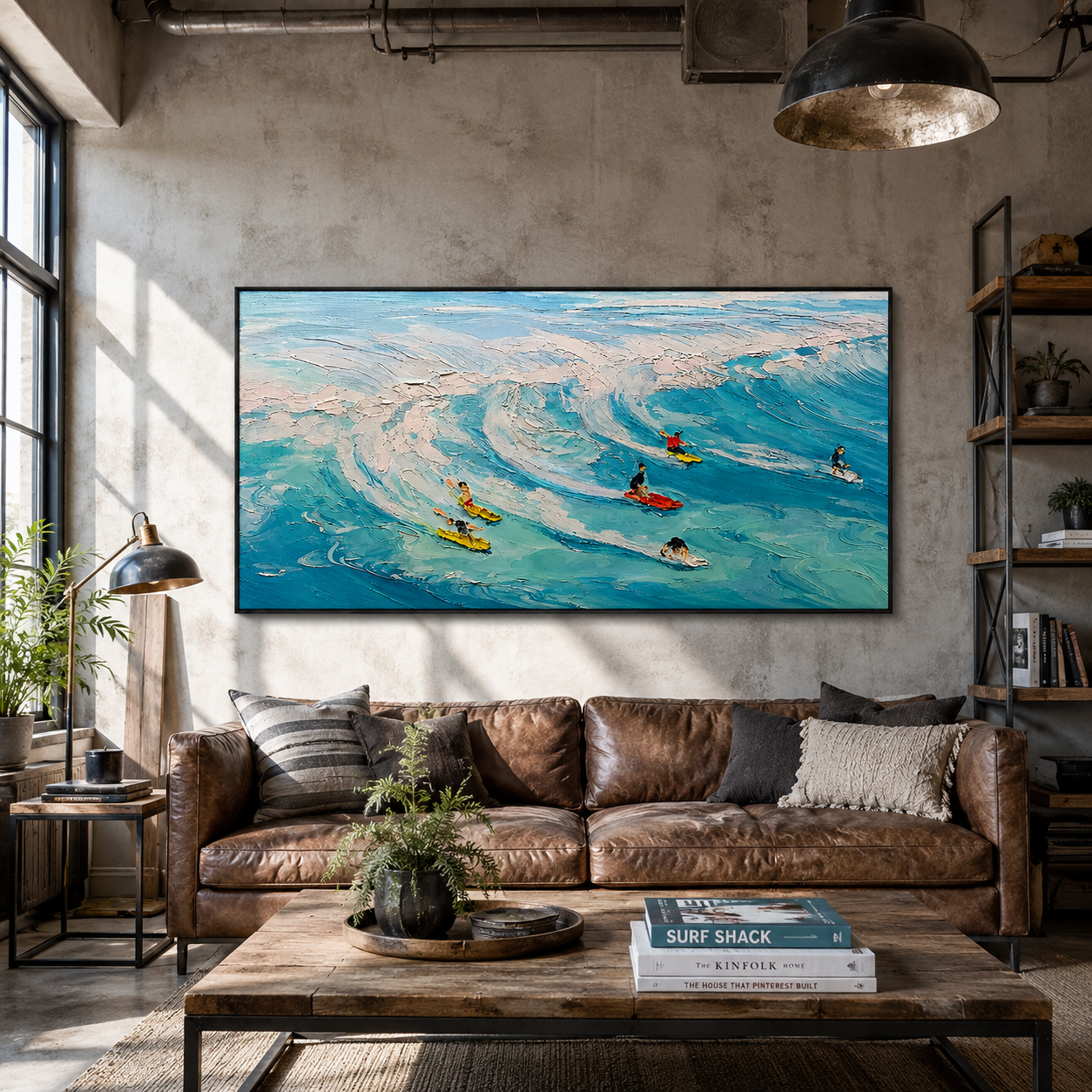 Surf Riders – Coastal Beach Colorful Wall Art