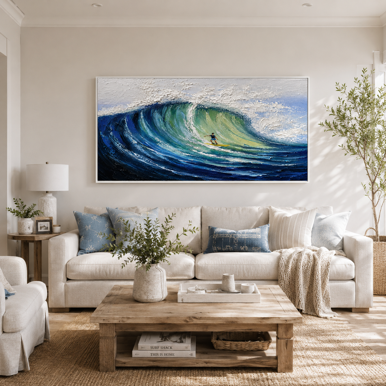 Emerald Barrel – Surfing Ocean Wave Wall Art