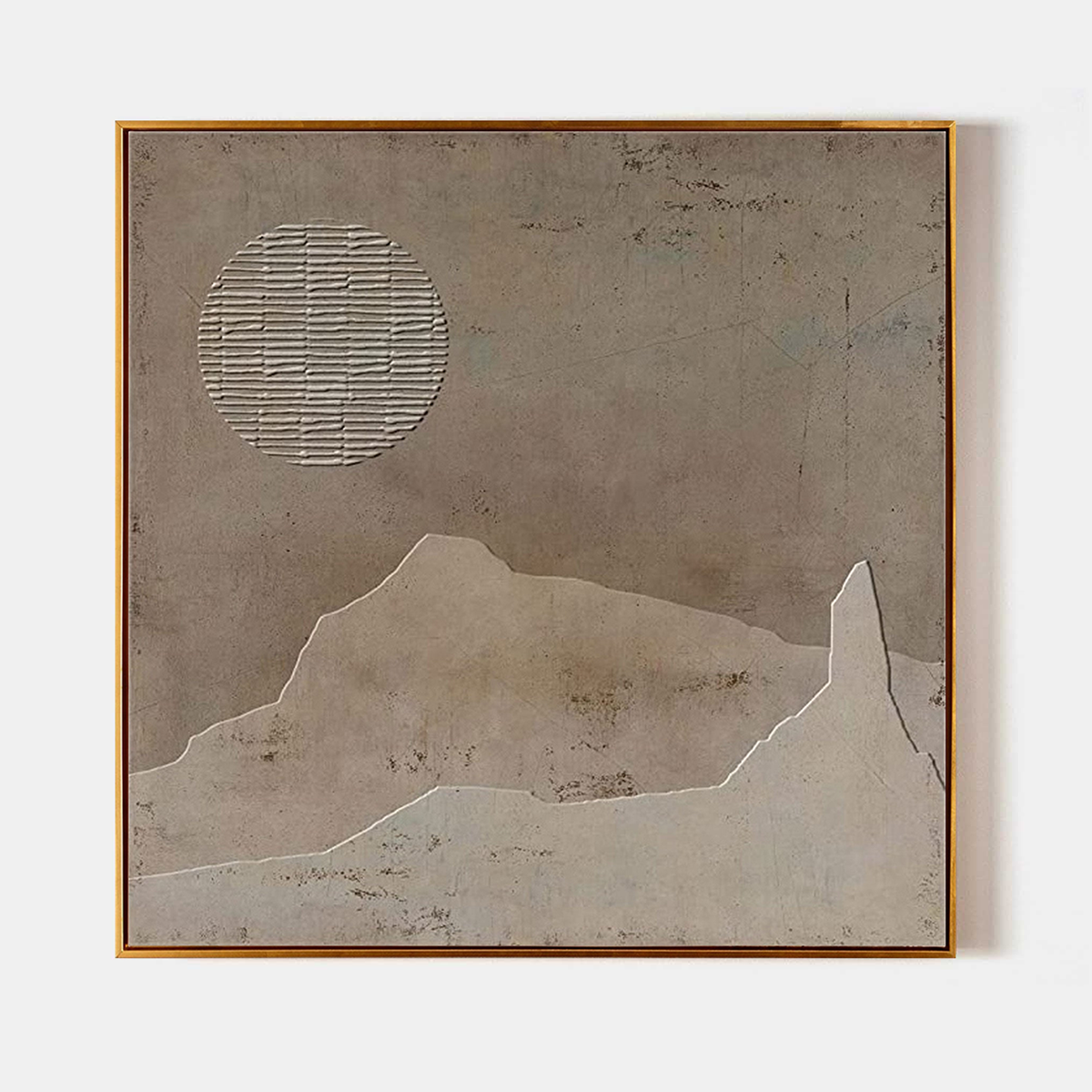 Desert Stillness – Wabi-Sabi Textured Wall Art for Organic Modern Interiors