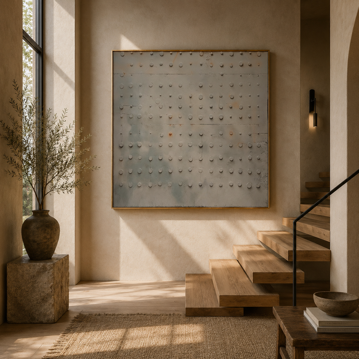 Urban Rhythm – Industrial Textured Wall Art for Modern Minimalist Interiors