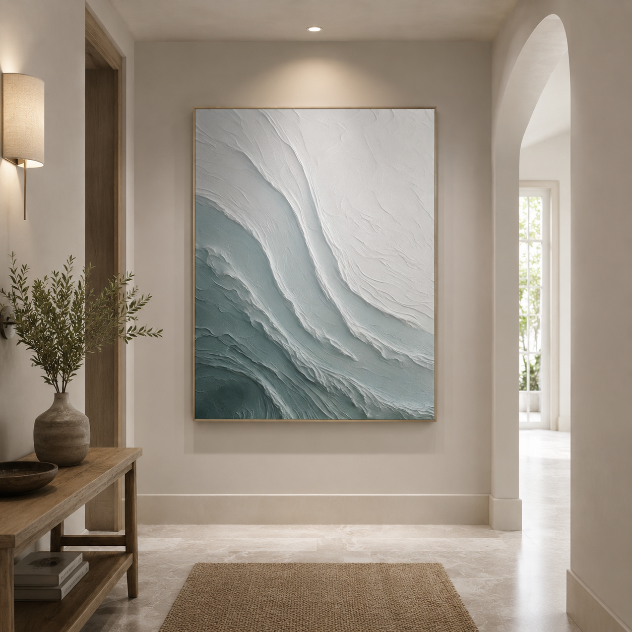 Modern Abstract Portrait Wall Art – Textured Female Oil Painting – Artreeoil