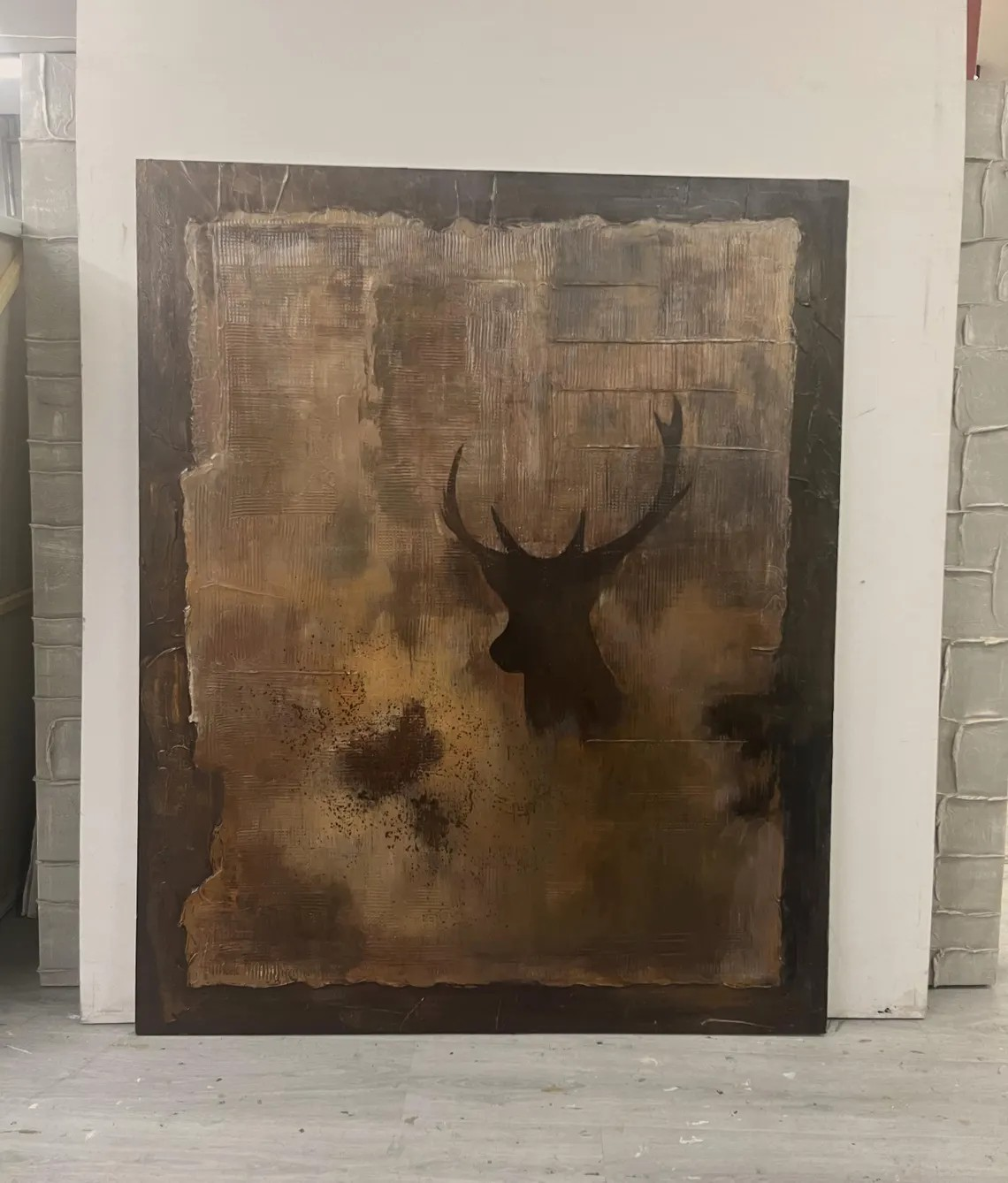 Wabi Sabi Wall Art - Handmade Textured Painting with Earthy Hues  #TC 014